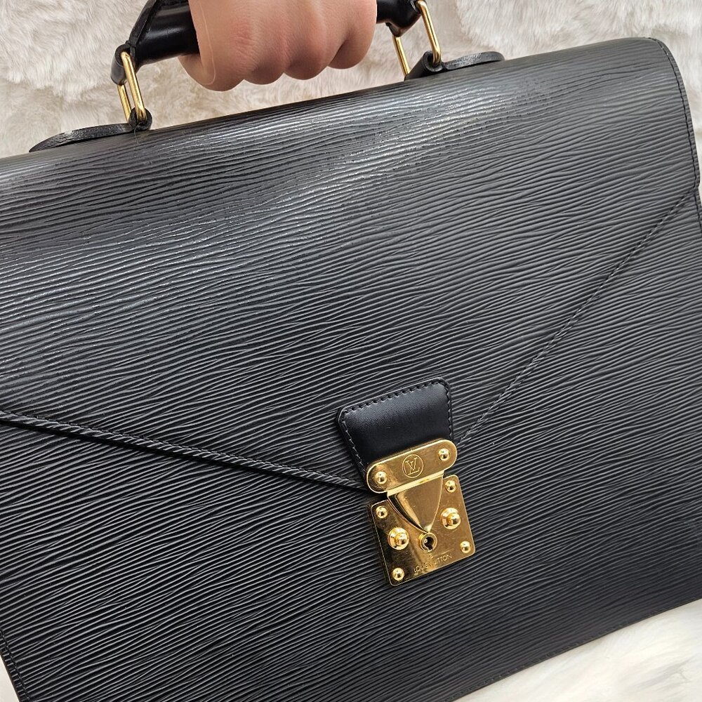 Louis Vuitton  Black Epi Briefcase